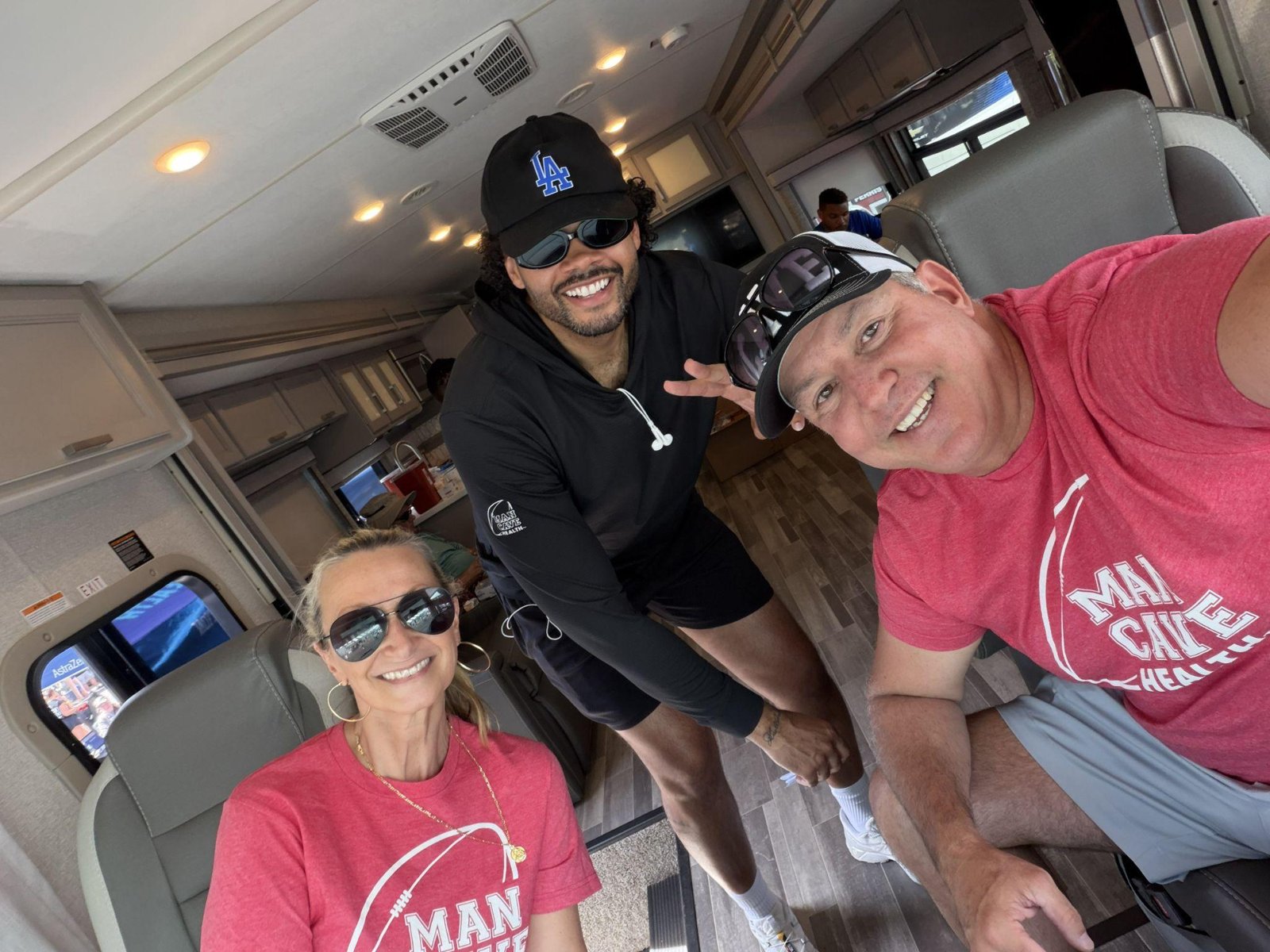 Man Cave Health volunteers at Pocono Raceway during NASCAR weekend